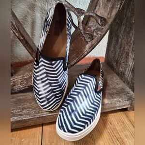 Olukai Black and White Slip-On Women's Shoes